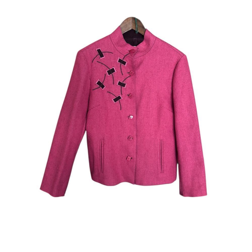 Art to Wear Anywhere Women’s M Magenta Jacket‎ –Art Embroidery